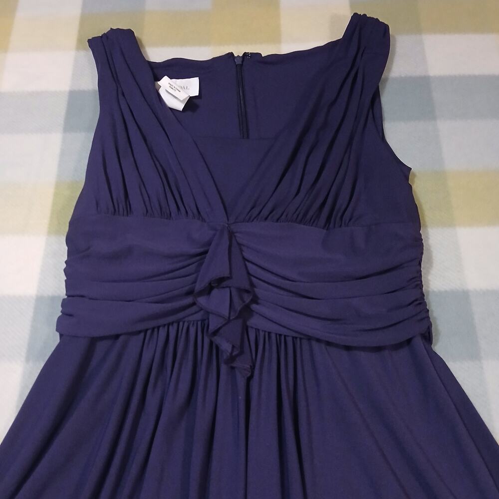 David's Bridal Midi Purple Sleeveless Dress With Over Top Size 10 Style F23326